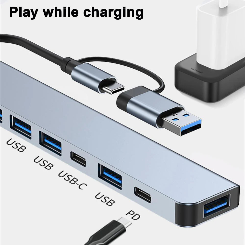 7 Port USB C HUB Multi USB Splitter USB 3.0 HUB Type C to USB OTG Adapter USB Dock Station with PD SD TF For Xiaomi Macbook Pro