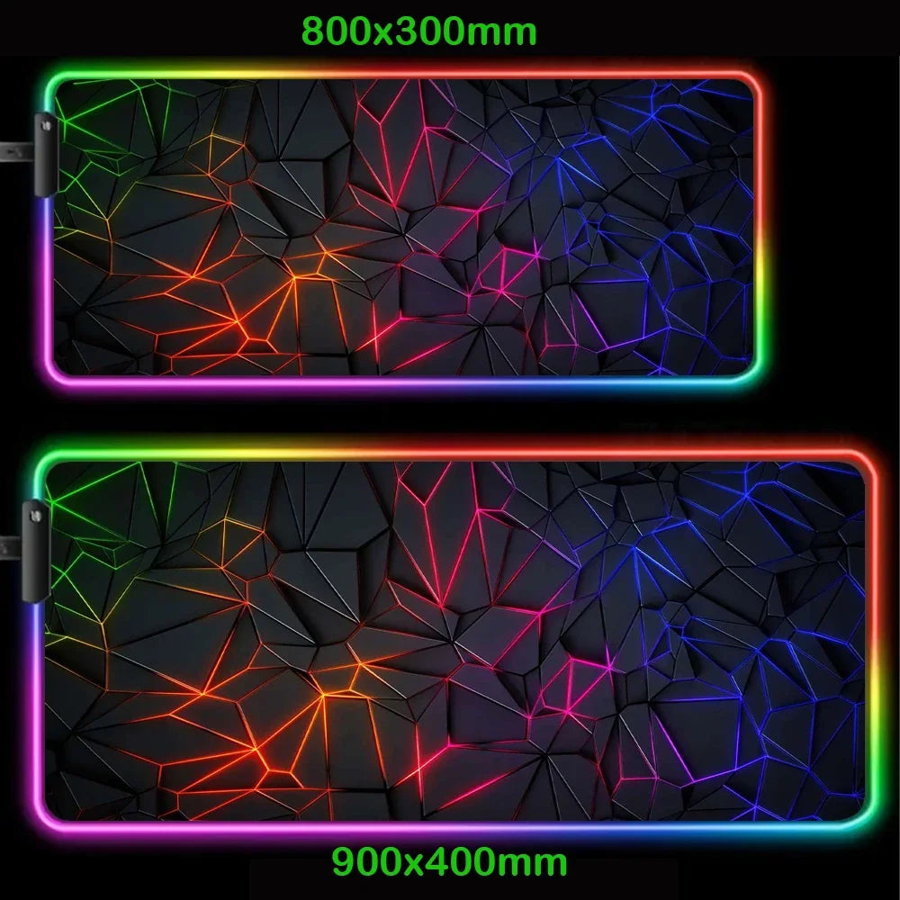 Gamer Mouse Pad Rgb LED Mausepad Speed 900x400 Mouse Mat 800x300 Large Rugs 1000x500mm Gaming Accessories Lighting Rubber Mats