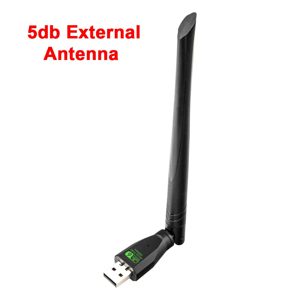 300Mbps WiFi6 USB Adapter 2.4Ghz Network Card Antenna Wifi6 USB Dongle 802.11ax Wireless WiFi Receiver For PC Laptop Driver Free