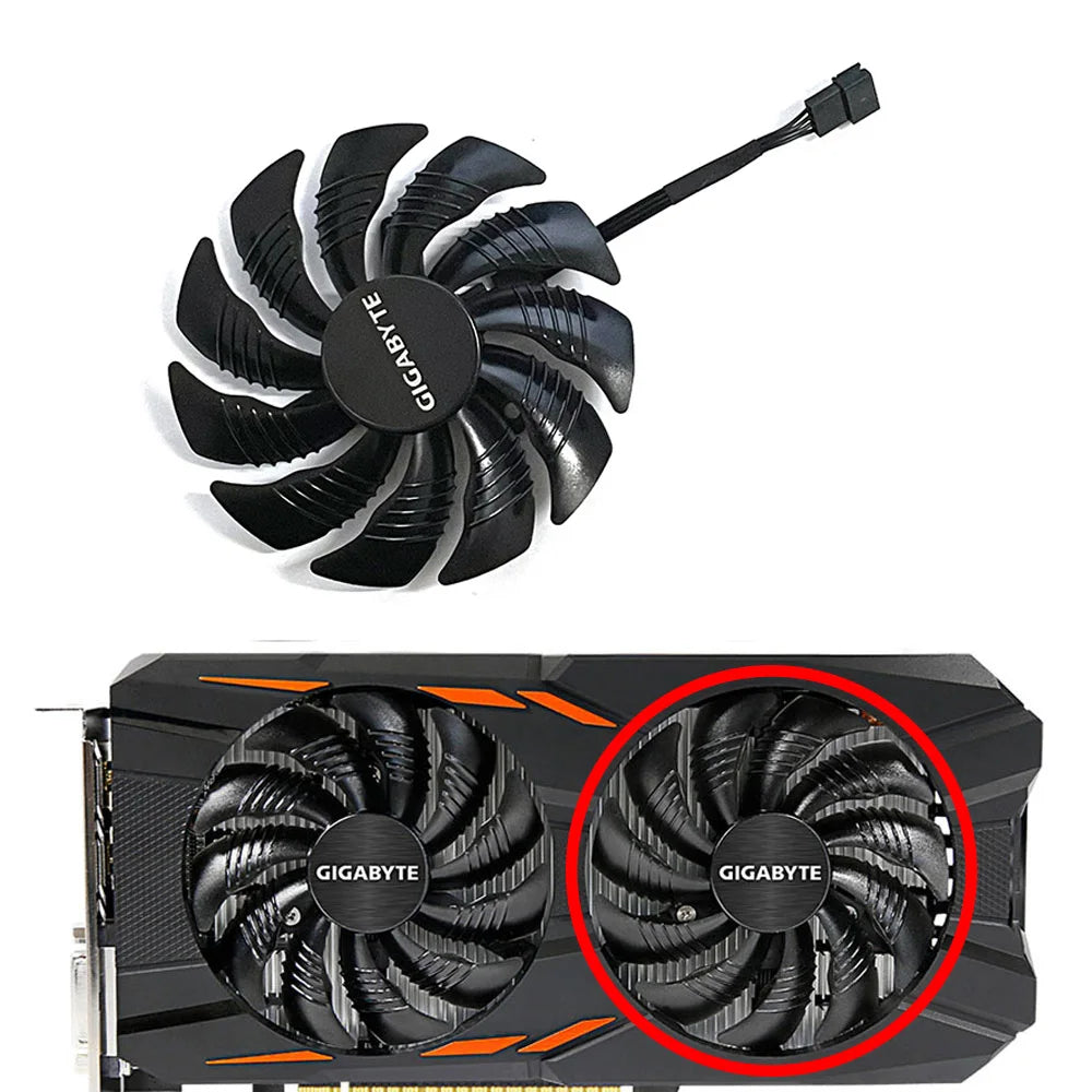 PLD09210S12HH T129215SU 88mm 4pin 0.5A RX570 580 GPU Fan For Radeon Aorus RX580/570 Gigabyte GV-RX570AORUS GV-RX580AORUS Card