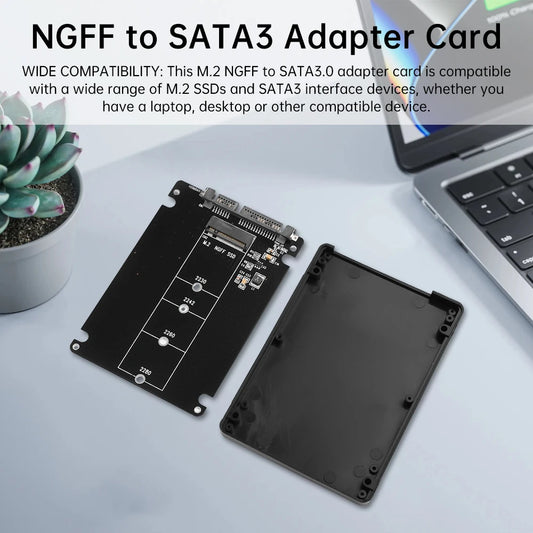 SATA3.0 6Gbps M.2 NGFF To SATA3.0 Adapter Card M2 NGFF SSD To SATA3 External Hard Drive Box Hard Disk Adapter Board