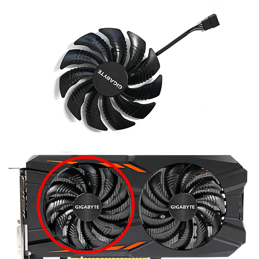 PLD09210S12HH T129215SU 88mm 4pin 0.5A RX570 580 GPU Fan For Radeon Aorus RX580/570 Gigabyte GV-RX570AORUS GV-RX580AORUS Card