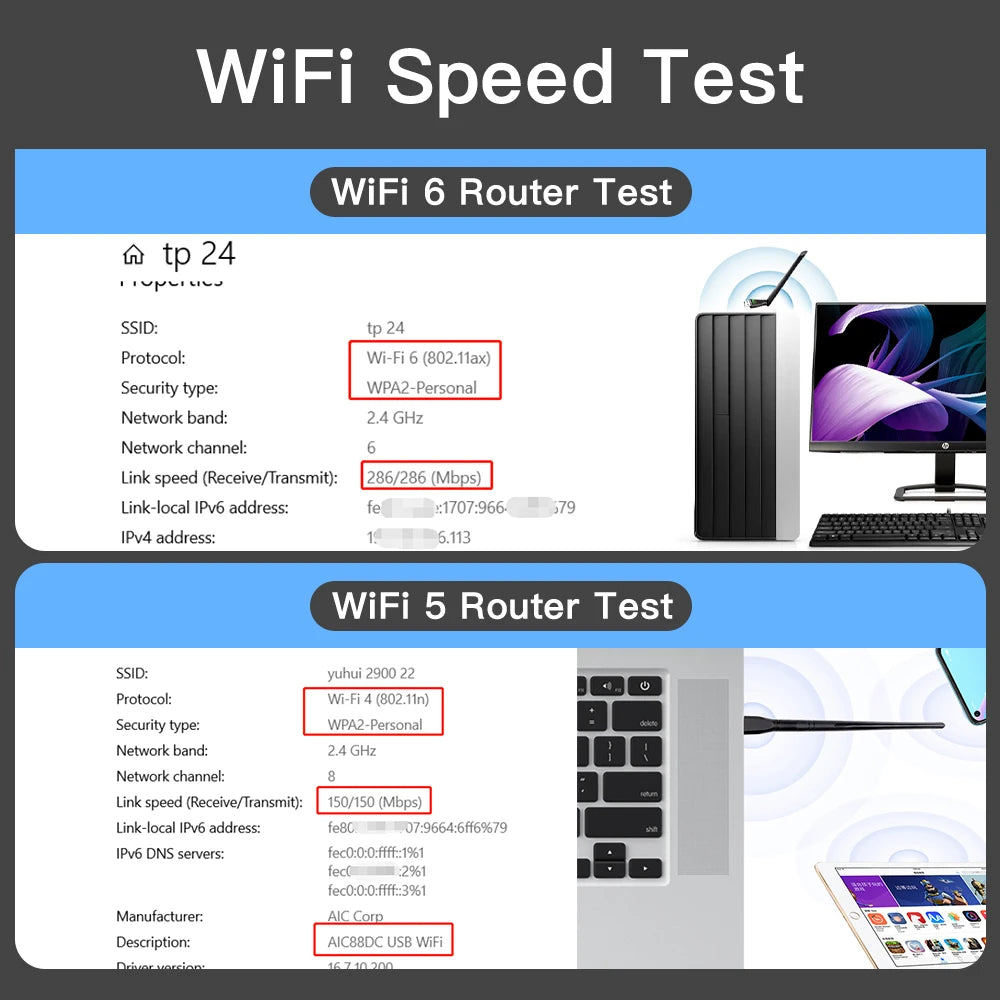 300Mbps WiFi6 USB Adapter 2.4Ghz Network Card Antenna Wifi6 USB Dongle 802.11ax Wireless WiFi Receiver For PC Laptop Driver Free