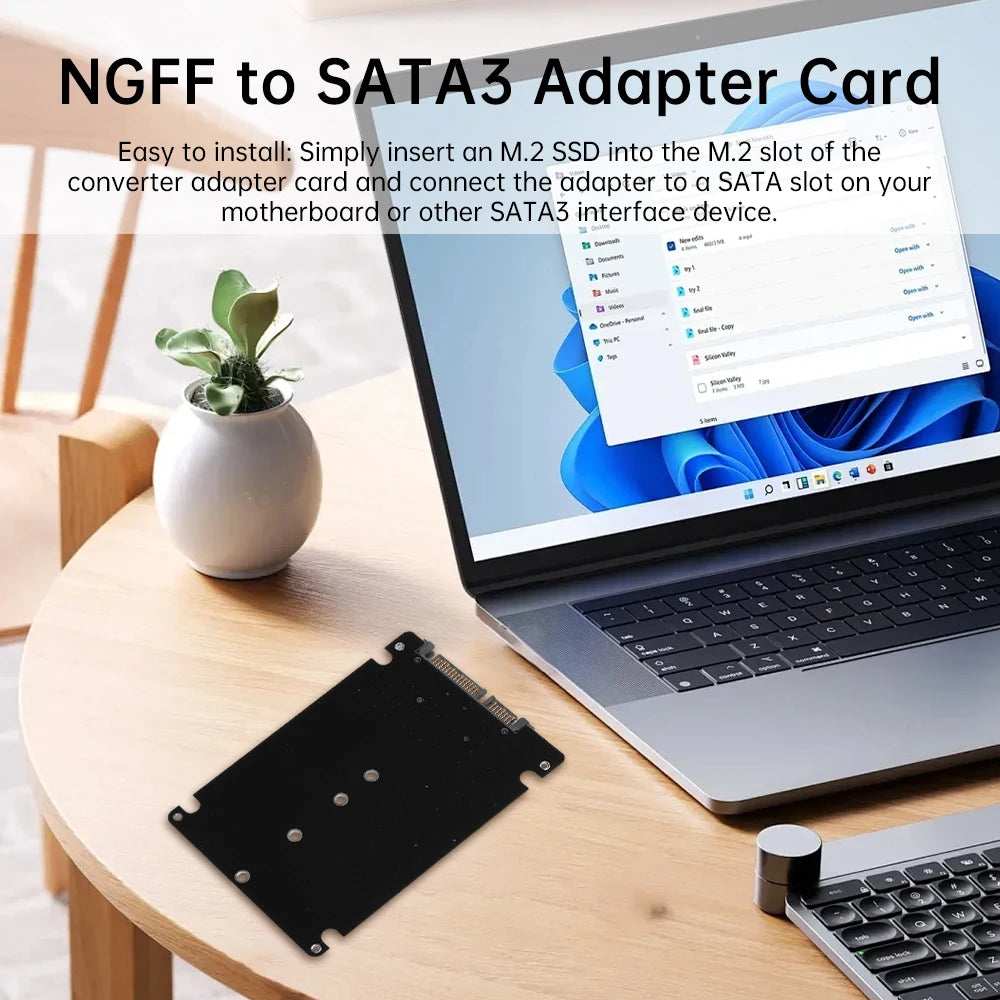 SATA3.0 6Gbps M.2 NGFF To SATA3.0 Adapter Card M2 NGFF SSD To SATA3 External Hard Drive Box Hard Disk Adapter Board